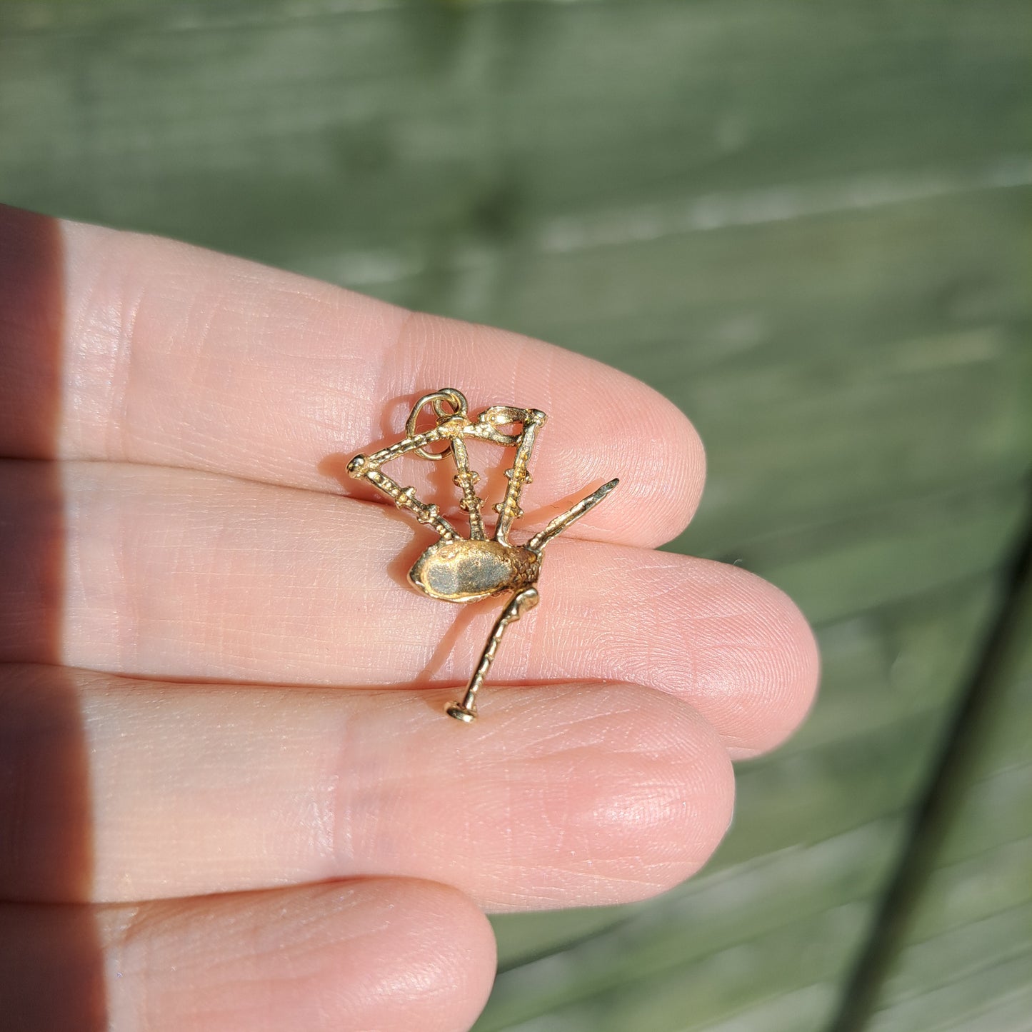 Vintage 9ct Gold Bagpipes Charm