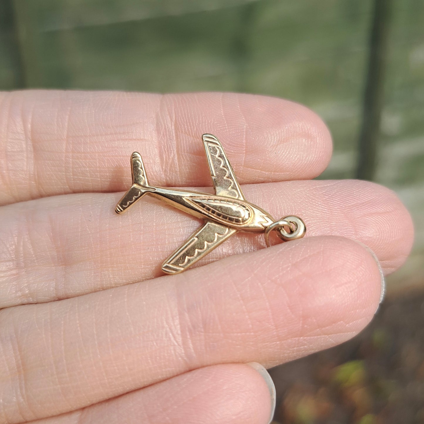 9ct Gold Aeroplane Charm