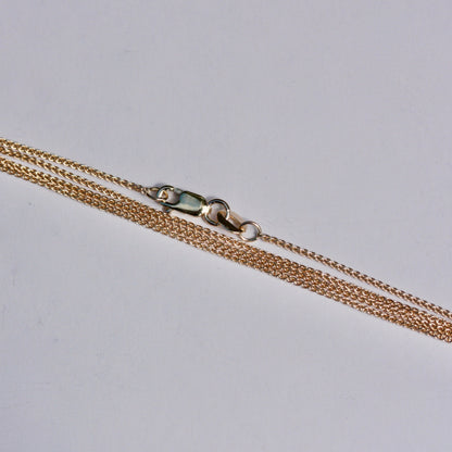 Solid 9ct Gold Spiga / Wheat Chain Necklace, 1mm