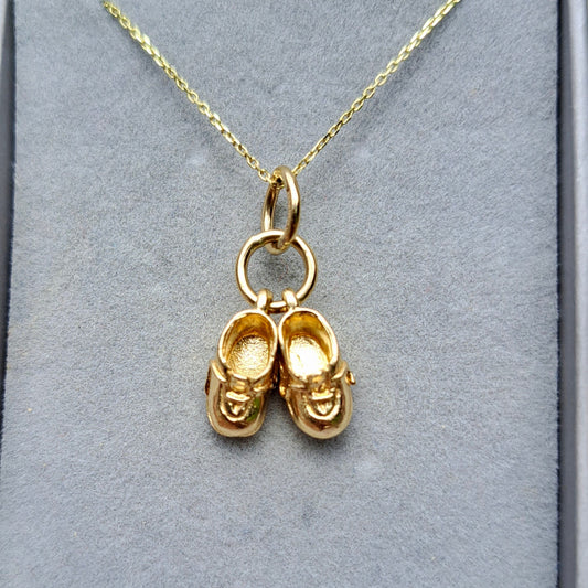 Solid 9ct Gold Baby's Booties Charm