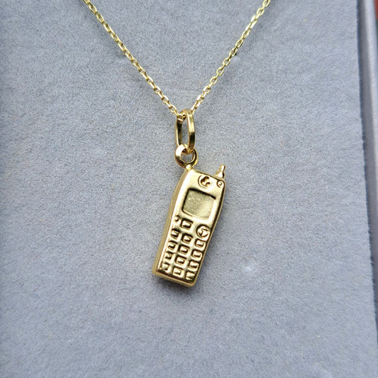 Small 9ct Gold Mobile / Cell Phone Charm