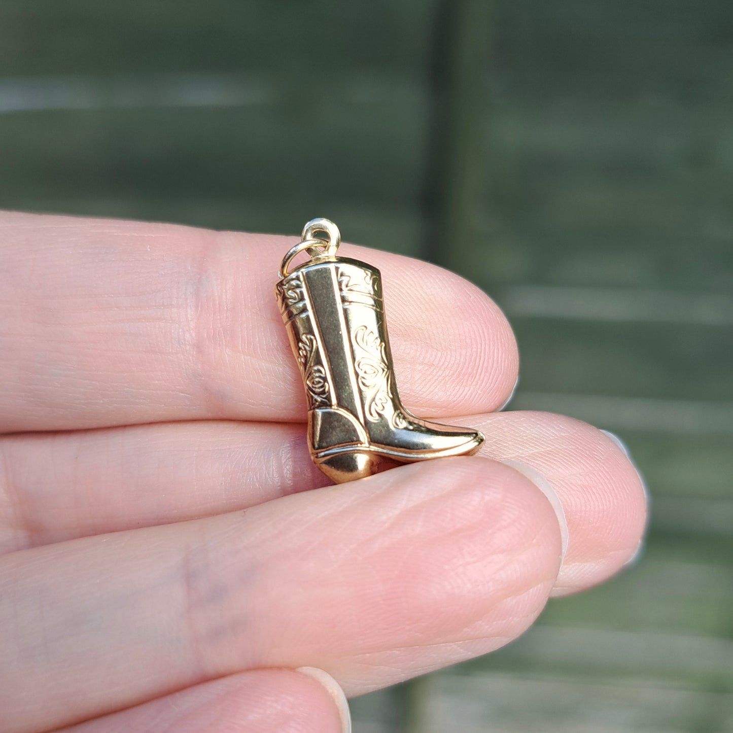 9ct Yellow Gold Cowboy Boot Charm