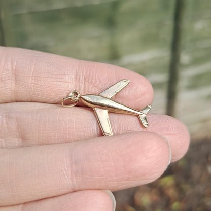 9ct Gold Aeroplane Charm