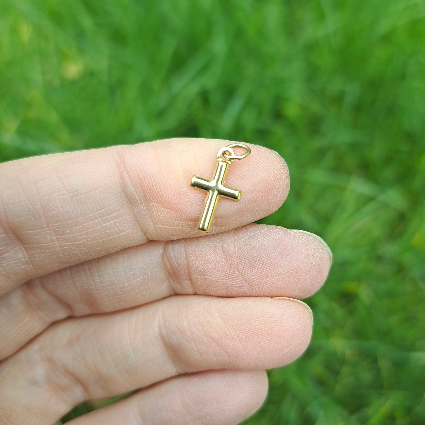 Vintage 9ct Gold Tiny Cross Charm