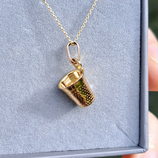 9ct Gold Thimble Charm, by Unoaerre