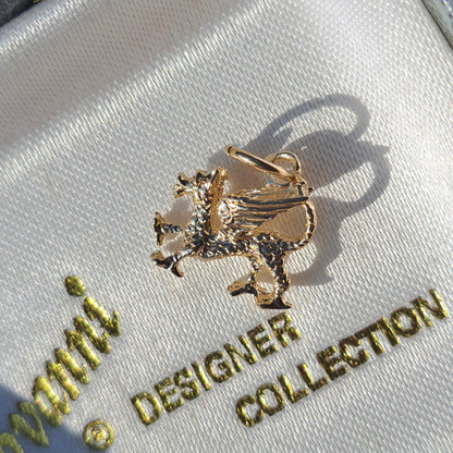 Vintage 9ct Gold Dragon Charm