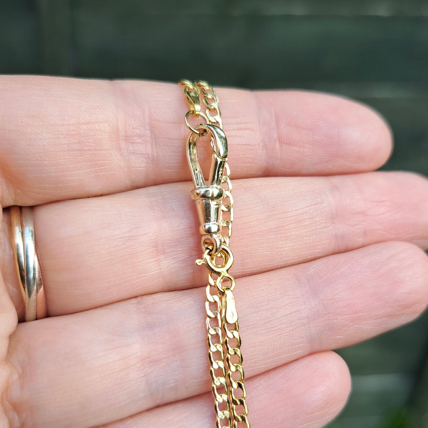 solid 9ct yellow gold dog clip