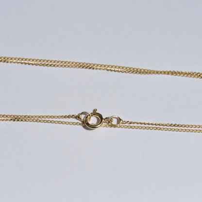 Solid 9ct Gold Extra Fine Curb Chain Necklace, 0.7mm