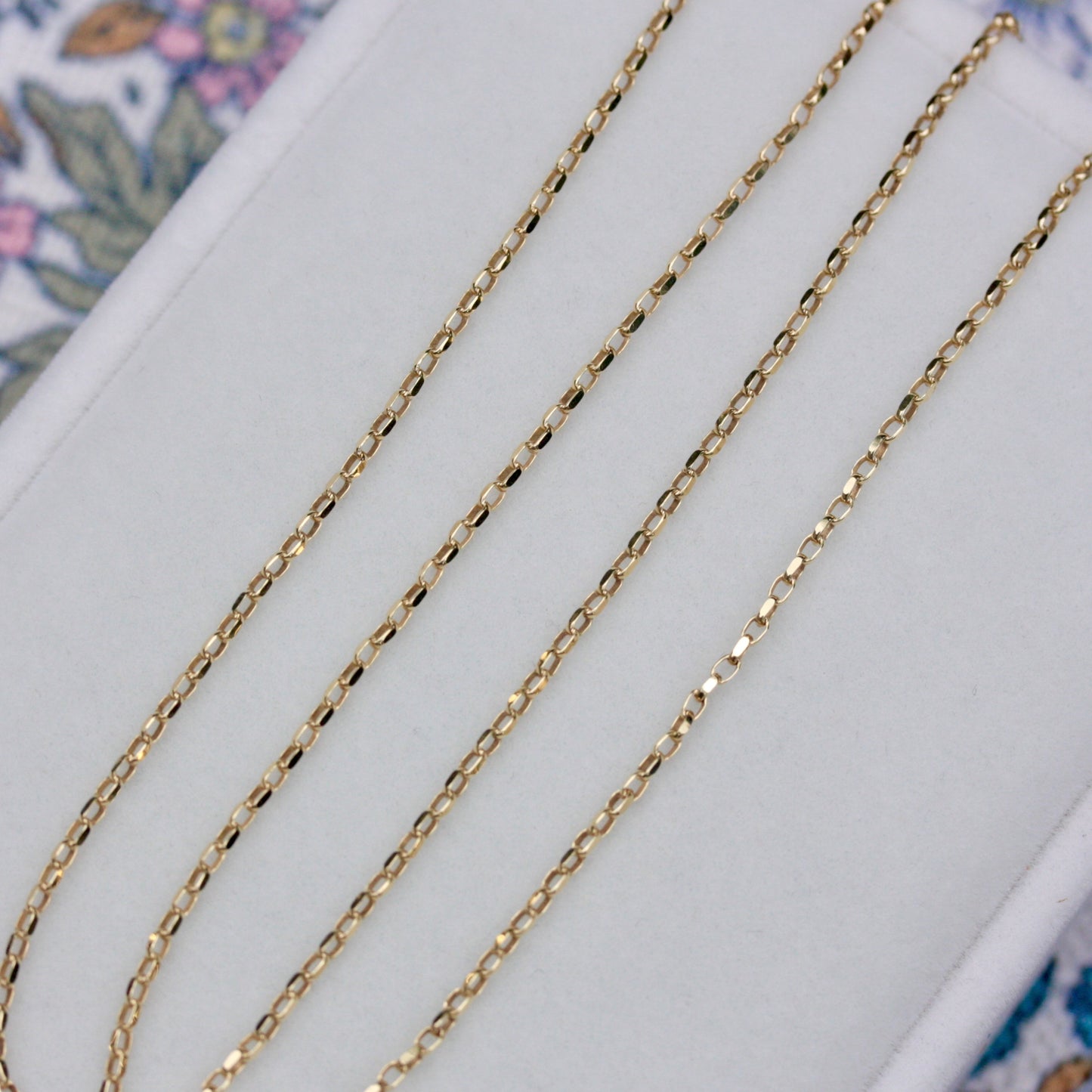 Solid 9ct Gold Diamond Cut Belcher Chain Necklace, 1.5mm