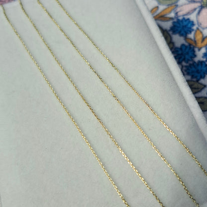 Solid 9ct Gold Fine Belcher Chain Necklace, 0.8mm